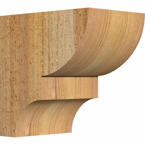 4"W x 6"D x 6"H Ridgewood Rough Sawn Corbel, Western Red Cedar
