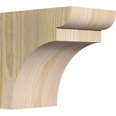 4"W x 6"D x 6"H Yorktown Rough Sawn Corbel, Douglas Fir