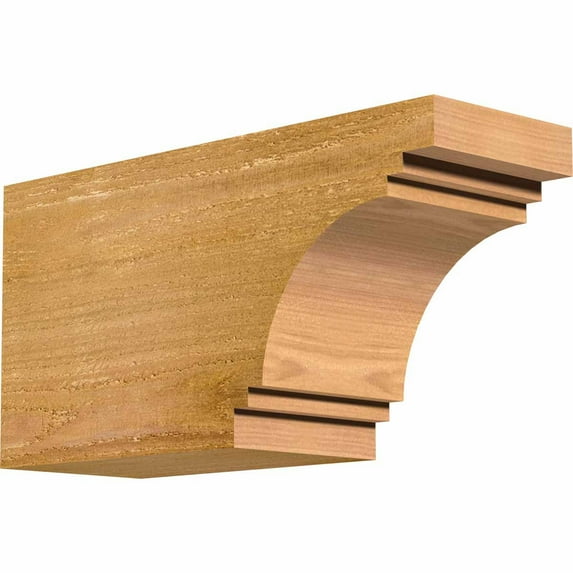 4"W x 6"H x 12"L Pescadero Rough Sawn Rafter Tail, Western Red Cedar