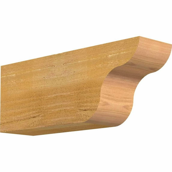 4"W x 6"H x 16"L Carmel Rough Sawn Rafter Tail, Western Red Cedar