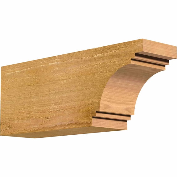 4"W x 6"H x 16"L Pescadero Rough Sawn Rafter Tail, Western Red Cedar