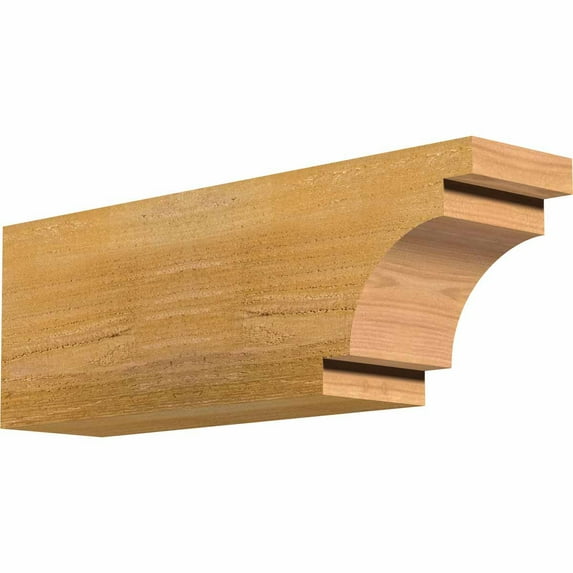 4"W x 6"H x 18"L Mediterranean Rough Sawn Rafter Tail, Western Red Cedar