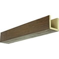 thumbnail image 1 of 4"W x 6"H x 20'L 3-Sided (U-beam) Sandblasted Endurathane Faux Wood Ceiling Beam, Premium Hickory, 1 of 3