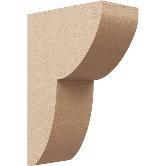 4"W x 8"D x 12"H Classic Crestline Rough Cedar Woodgrain TimberThane Corbel, Primed Tan