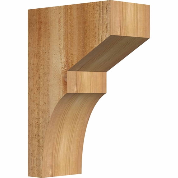 4"W x 8"D x 12"H Monterey Rough Sawn Corbel, Western Red Cedar