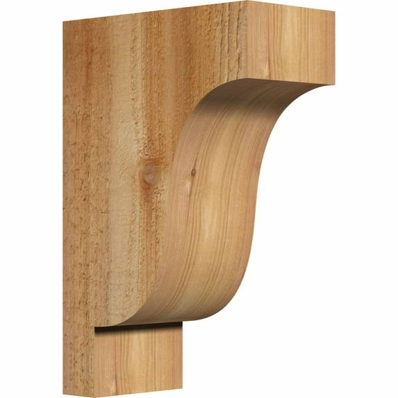4"W x 8"D x 12"H Newport Rough Sawn Corbel, Western Red Cedar