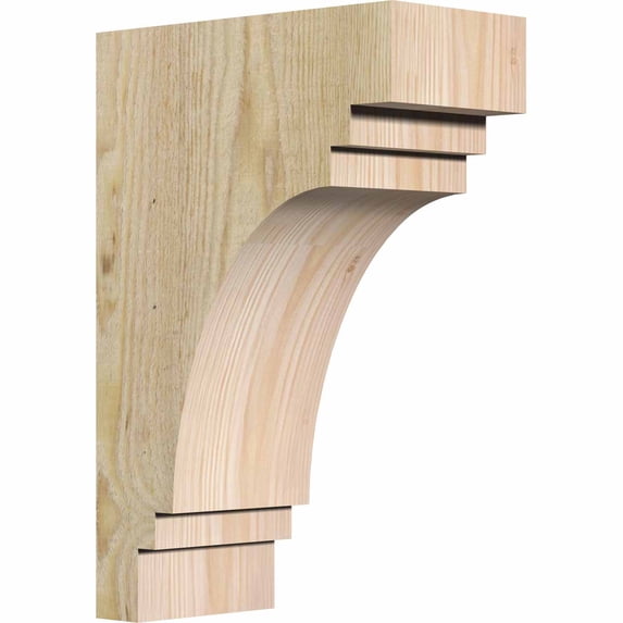 4"W x 8"D x 12"H Pescadero Rough Sawn Corbel, Douglas Fir