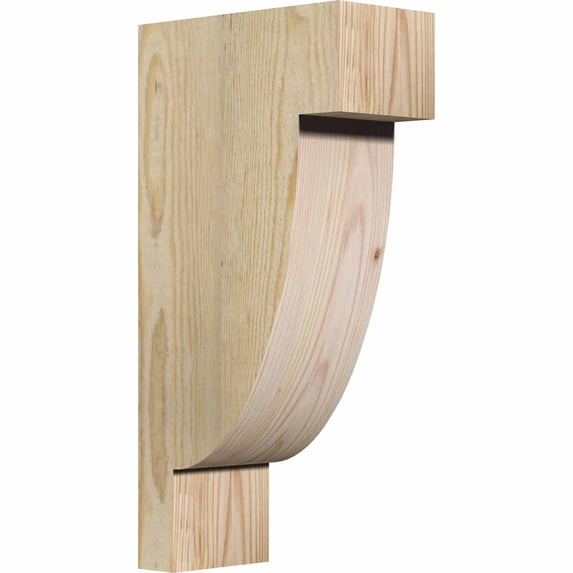 4"W x 8"D x 16"H Alpine Rough Sawn Corbel, Douglas Fir