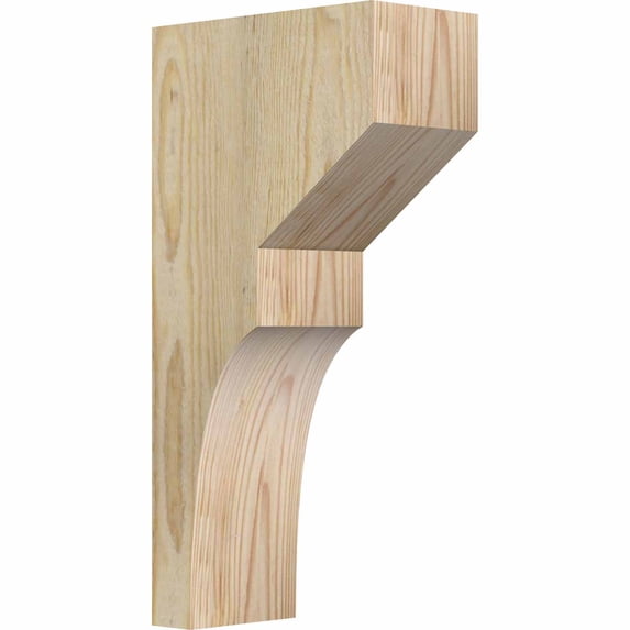 4"W x 8"D x 16"H Monterey Rough Sawn Corbel, Douglas Fir