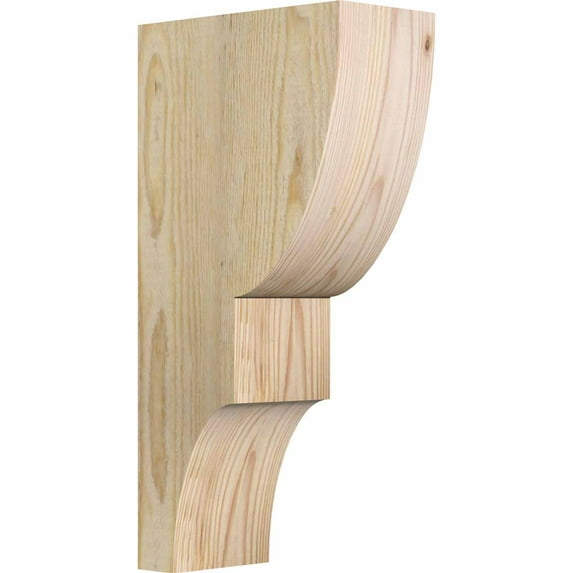 4"W x 8"D x 16"H Ridgewood Rough Sawn Corbel, Douglas Fir