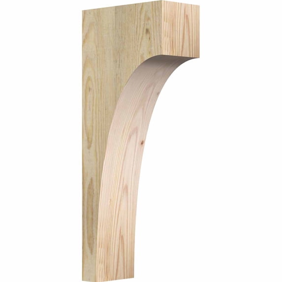4"W x 8"D x 20"H Huntington Rough Sawn Corbel, Douglas Fir