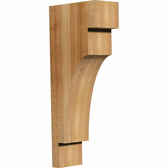 4"W x 8"D x 20"H Mediterranean Rough Sawn Corbel, Western Red Cedar
