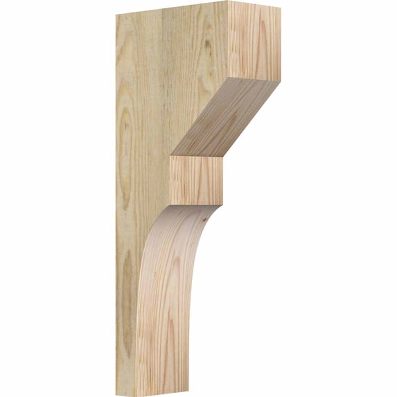 4"W x 8"D x 20"H Monterey Rough Sawn Corbel, Douglas Fir