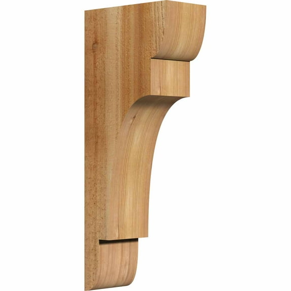 4"W x 8"D x 20"H New Brighton Rough Sawn Corbel, Western Red Cedar