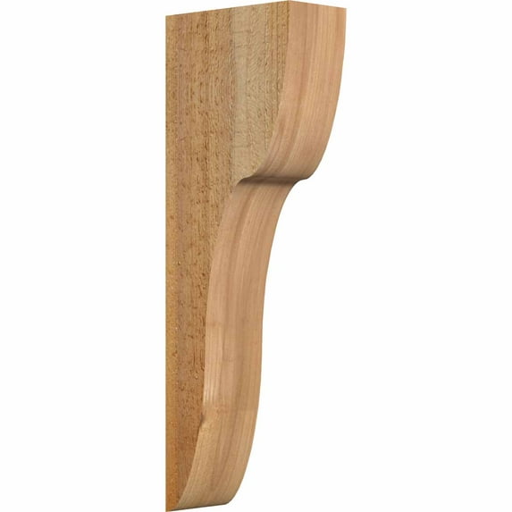 4"W x 8"D x 24"H Carmel Rough Sawn Corbel, Western Red Cedar