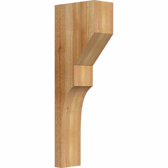 4"W x 8"D x 24"H Monterey Rough Sawn Corbel, Western Red Cedar