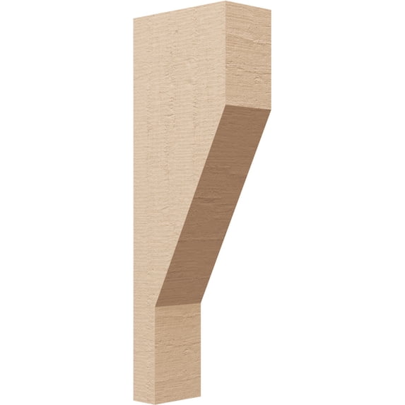 4"W x 8"D x 24"H Thin Clemmons Rough Cedar Woodgrain TimberThane Corbel, Primed Tan