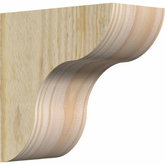 4"W x 8"D x 8"H Carmel Rough Sawn Corbel, Douglas Fir