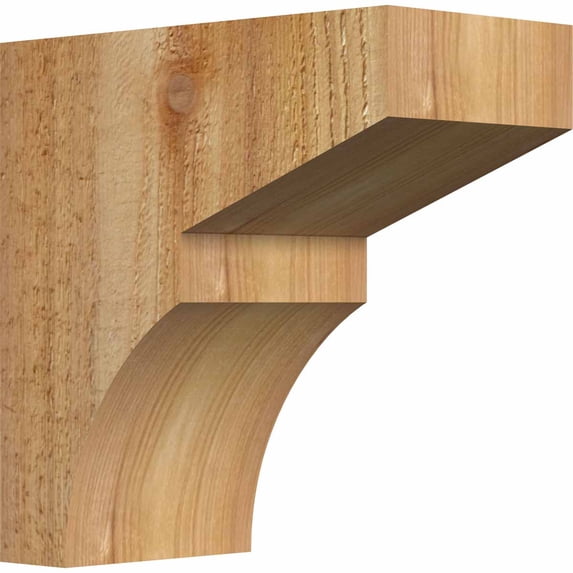 4"W x 8"D x 8"H Monterey Rough Sawn Corbel, Western Red Cedar