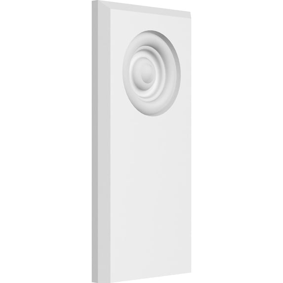 4"W x 8"H x 1/2"P Standard Foster Bullseye Plinth Block with Beveled Edge
