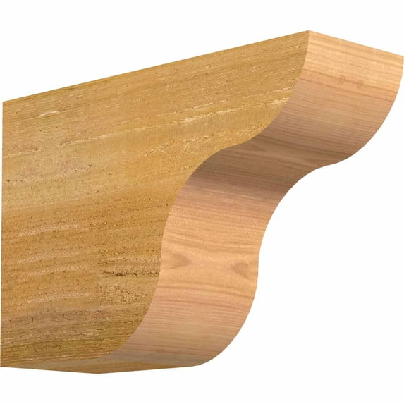 4"W x 8"H x 12"L Carmel Rough Sawn Rafter Tail, Western Red Cedar