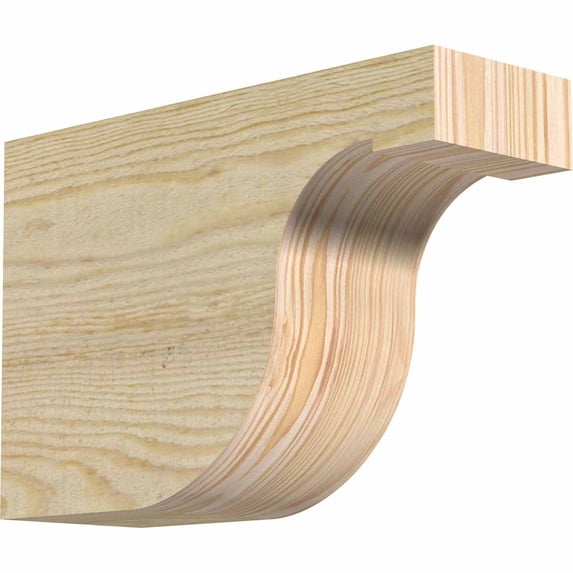 4"W x 8"H x 12"L Del Monte Rough Sawn Rafter Tail, Douglas Fir