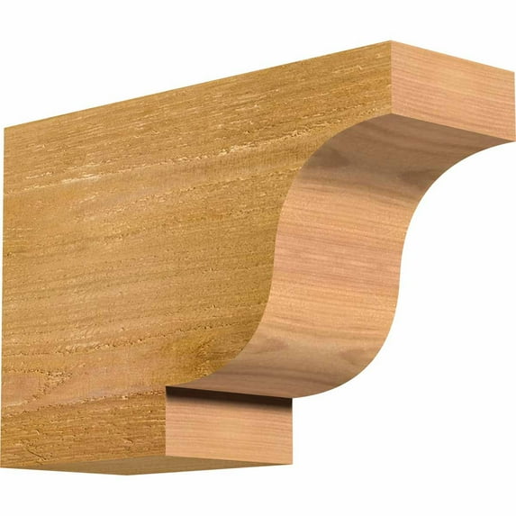 4"W x 8"H x 12"L Newport Rough Sawn Rafter Tail, Western Red Cedar