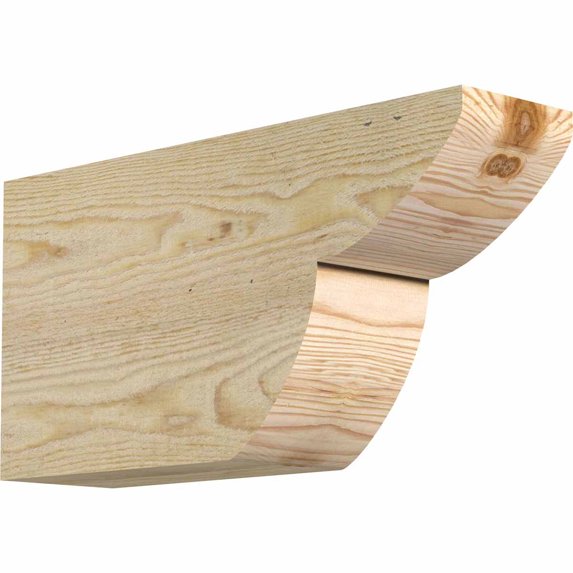 4"W x 8"H x 16"L Crestline Rough Sawn Rafter Tail, Douglas Fir