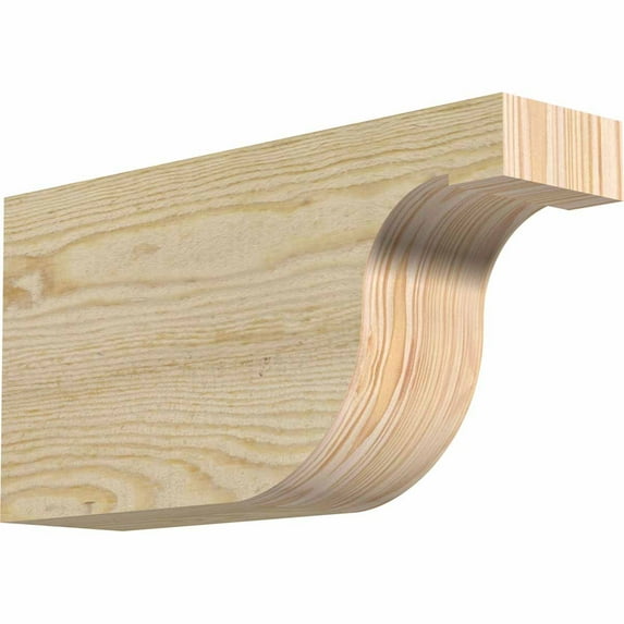4"W x 8"H x 16"L Del Monte Rough Sawn Rafter Tail, Douglas Fir