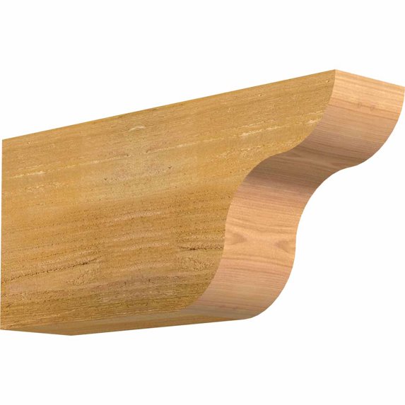 4"W x 8"H x 18"L Carmel Rough Sawn Rafter Tail, Western Red Cedar