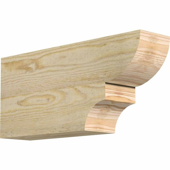4"W x 8"H x 18"L Ridgewood Rough Sawn Rafter Tail, Douglas Fir
