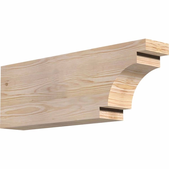 4"W x 8"H x 24"L Mediterranean Rough Sawn Rafter Tail, Douglas Fir