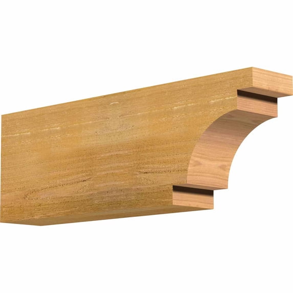 4"W x 8"H x 24"L Mediterranean Rough Sawn Rafter Tail, Western Red Cedar