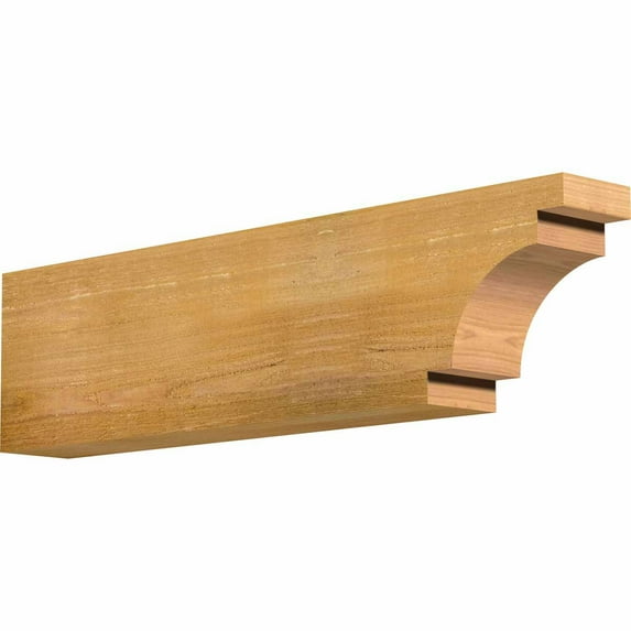 4"W x 8"H x 32"L Mediterranean Rough Sawn Rafter Tail, Western Red Cedar