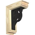 thumbnail image 1 of 4"W x 9 1/2"D x 12"H Austin Traditional Ironcrest Rough Sawn Bracket, Douglas Fir (2"W x 5 1/2"D x 8"H Iron Bracket), 1 of 5