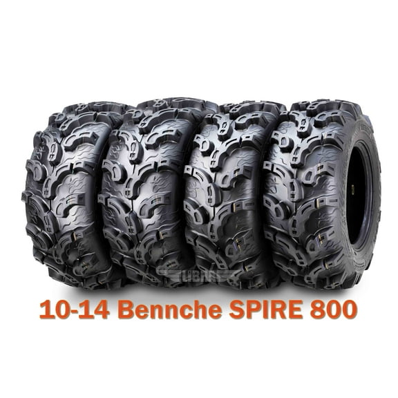 (4) WANDA 25X8X12 25X10X12 fit 10-14 Bennche SPIRE 800 ATV Tire Set Super Mud