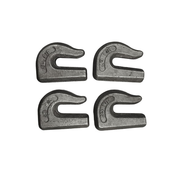 4 WELD ON GRAB CHAIN HOOKS 3/8" G70 WLL 6,600 BUCKET TRAILER RIGGING 0900104