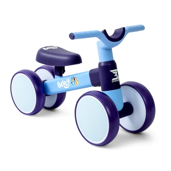 Bluey 4 Wheel Balance Bike by Dynacraft, for Ages 2-4 Years, Blue, 1-Count