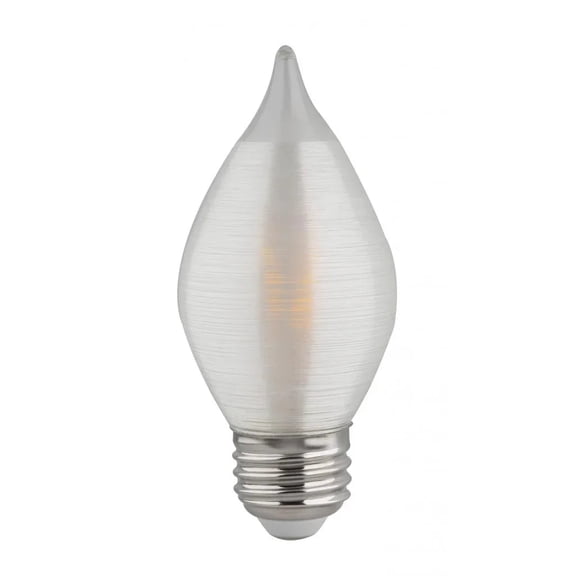 4 Watt C15 LED - Satin Spun - Clear - Medium base - 2700K - 300 Lumens - 120 Volt - Carded -  12 Pack
