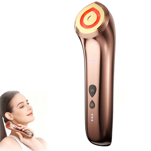 4 Wavelength Photon Face Massage Instrument Hot Cold Therapy Lifting Eye Fine Line Smoothing Wireless Rechargeable Serum Infusion Facial Neck Beauty Tool