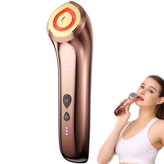 4 Wavelength Photon Face Massage Instrument, Warm Cool Serum Absorption Fine Line Smoothing Beauty Tool, Lifting & Eye Smoothing, Wireless Rechargeable, Full Face & Neck Care