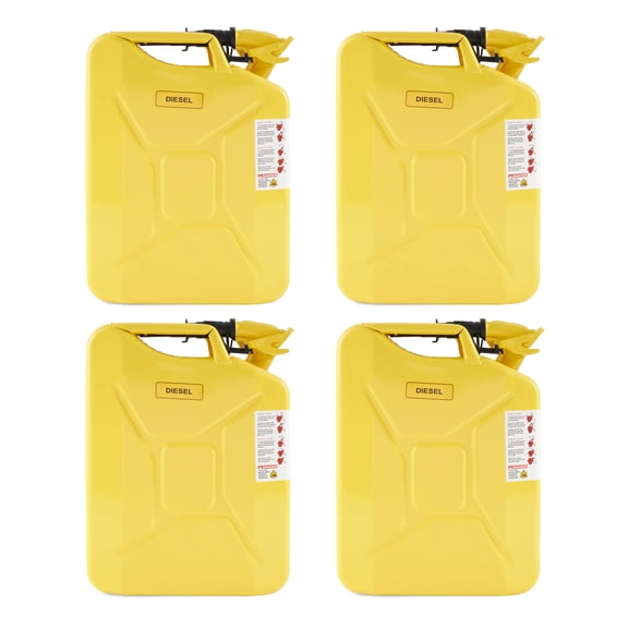 4 Wavian 3011 5.3 Gallon 20L Authentic CARB Fuel Jerry Cans with Spout