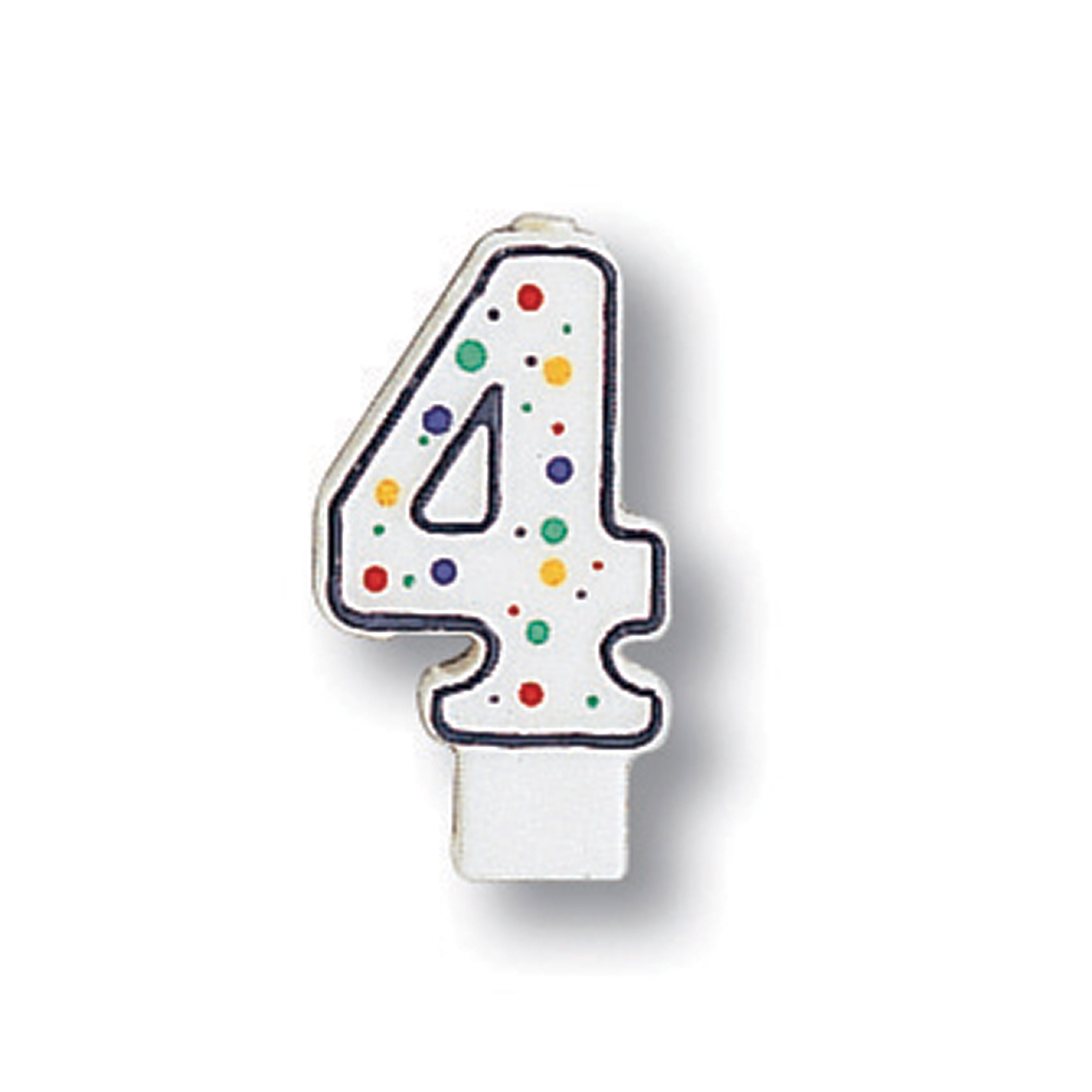 #4 Wax Birthday Candle - Walmart.com
