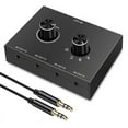 thumbnail image 1 of 4 Way 3.5mm Jack Audio Switcher Stereo Bi-Directional Switch Splitter Box in 1 Out Headphone Amplifier, 1 of 5