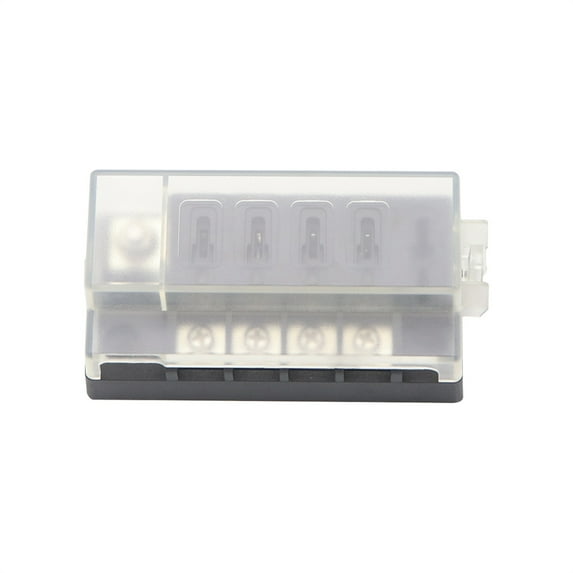 4-Way 30A Compact Fuse Box with Single Input and 4 Outputs for ATO or ATC fuses