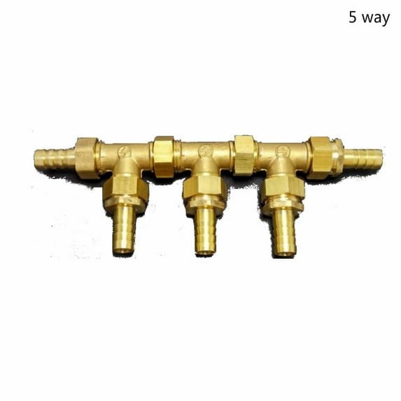 4 Way 5 Way 2/3 Branch Forged Brass Water Distributor Heat Distribution Manifold for Oil Water Gas Shunt Control Car Wash