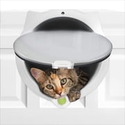 4-Way Adjustable & Weatherproof Pet Door for Cats & Small Dogs - Lockable Flap with Free In/Out, In Only, Out Only, or Fully Closed Modes