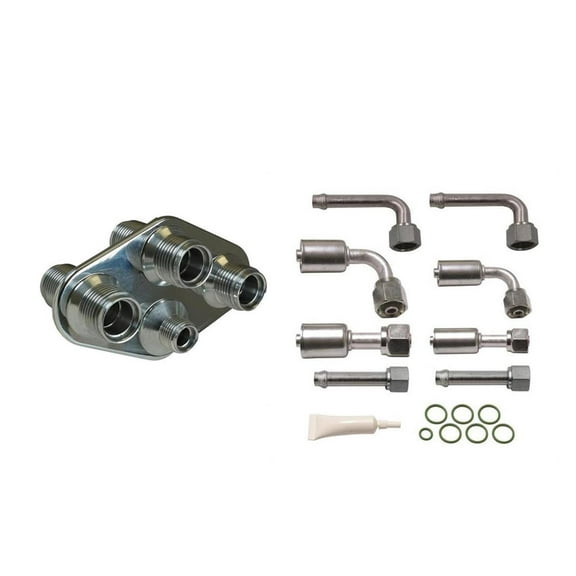 4-Way Bulkhead Plate and Fitting Kit for Heat and A/C, Diamond