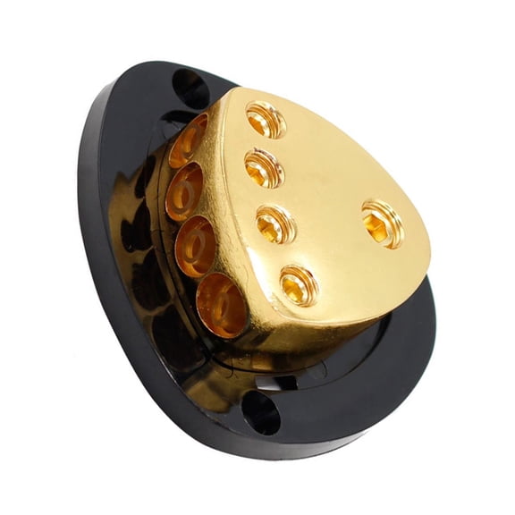 4-Way Car Audio Power Distributor Block 14GA IN/48GA OUT, High Conductivity Copper Alloy
