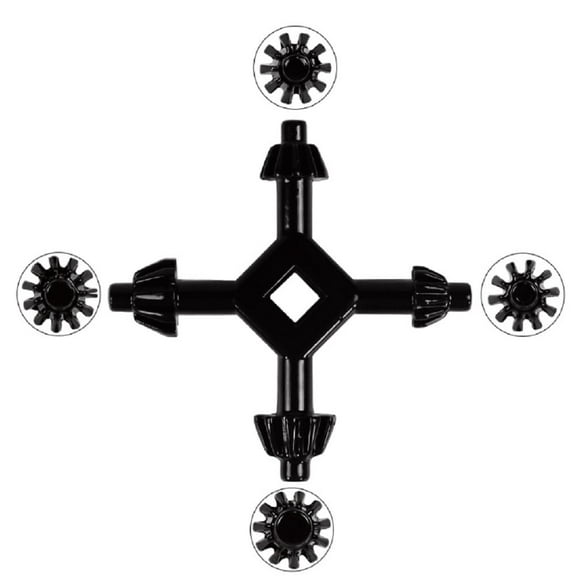 4-Way Drill Press Chuck Key – Carbon Steel Multi-Size Combination Tool for 1/2", 9/16", 5/8", and 11/16" Chucks TIKA